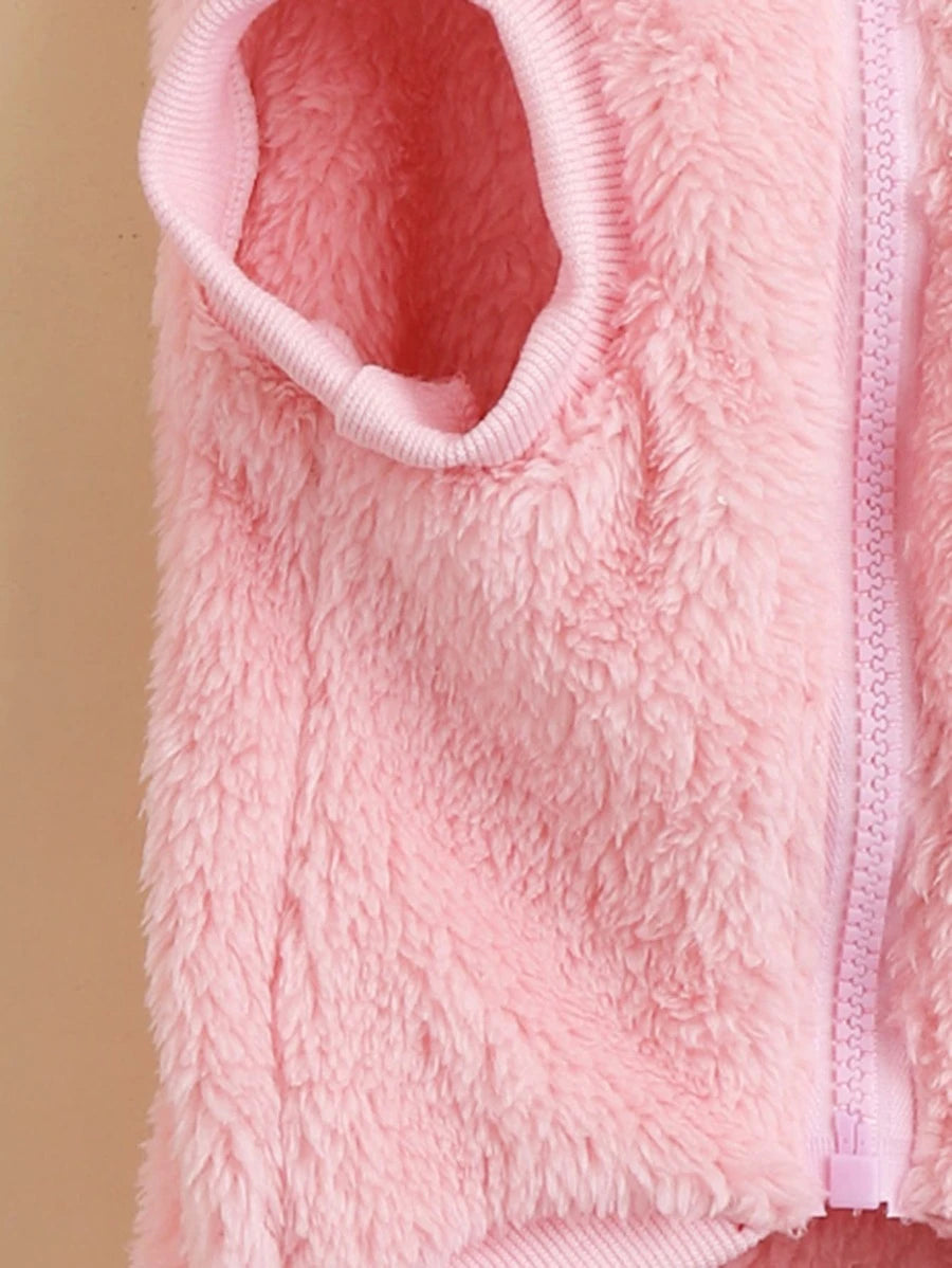 Pink Sherpa Vest