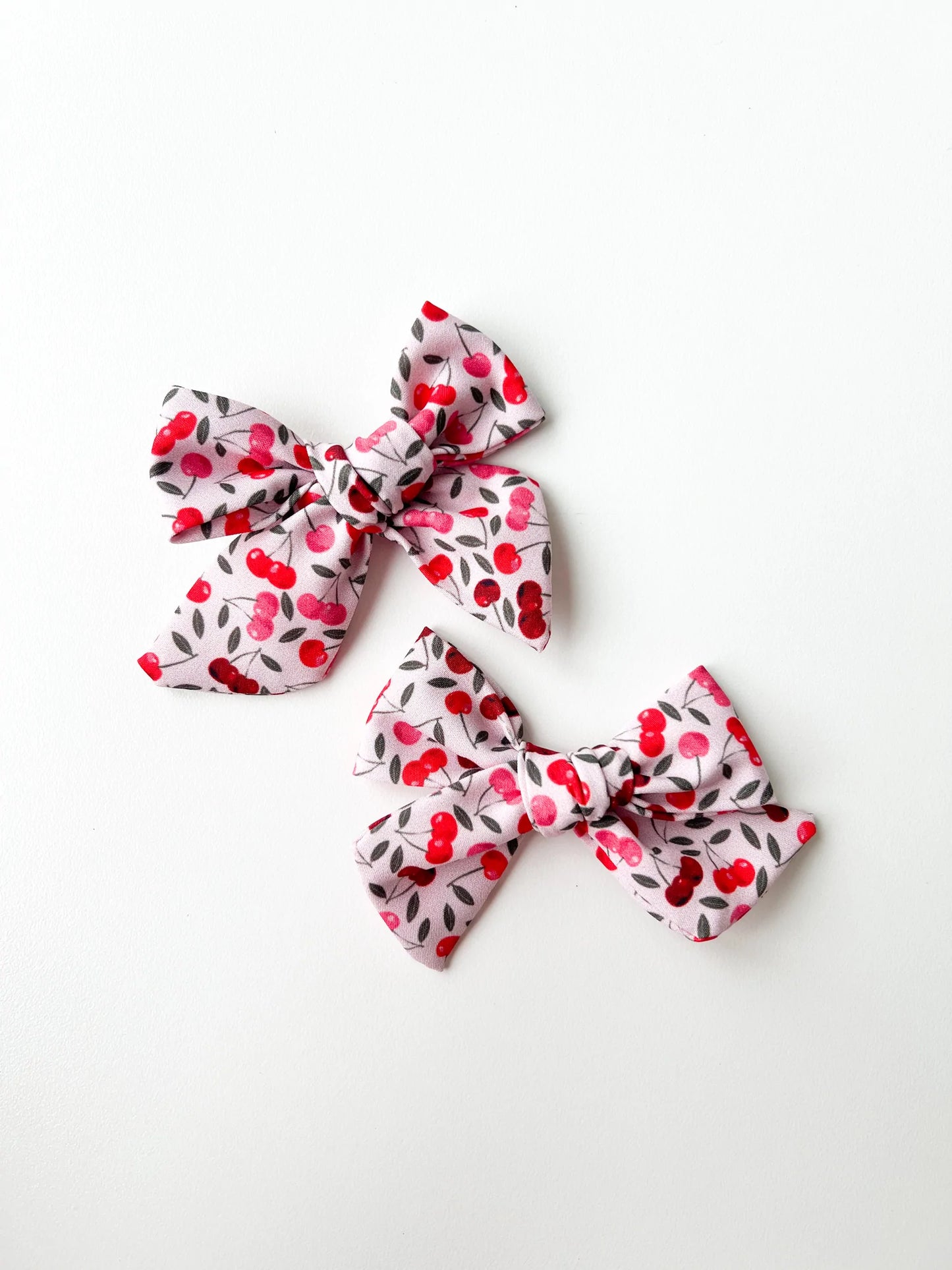 Cherry Hair Bows (Set Of Two)